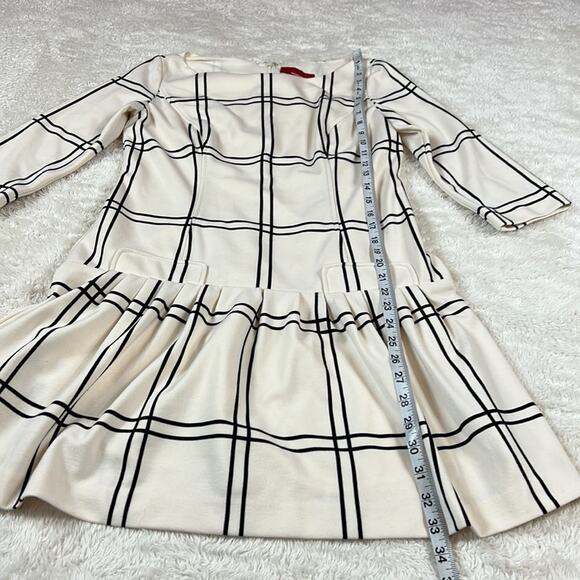 RED Saks Fifth Avenue drop waist windowpane check dress, size 6 - Picture 5 of 12
